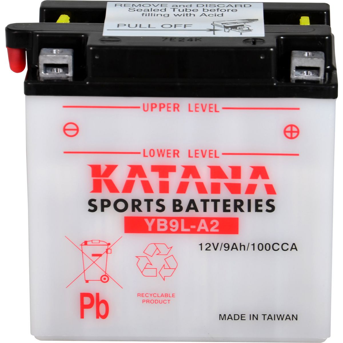 KATANA — Katana Motorcycle Battery - Premium Conventional — part number YB9L-A2