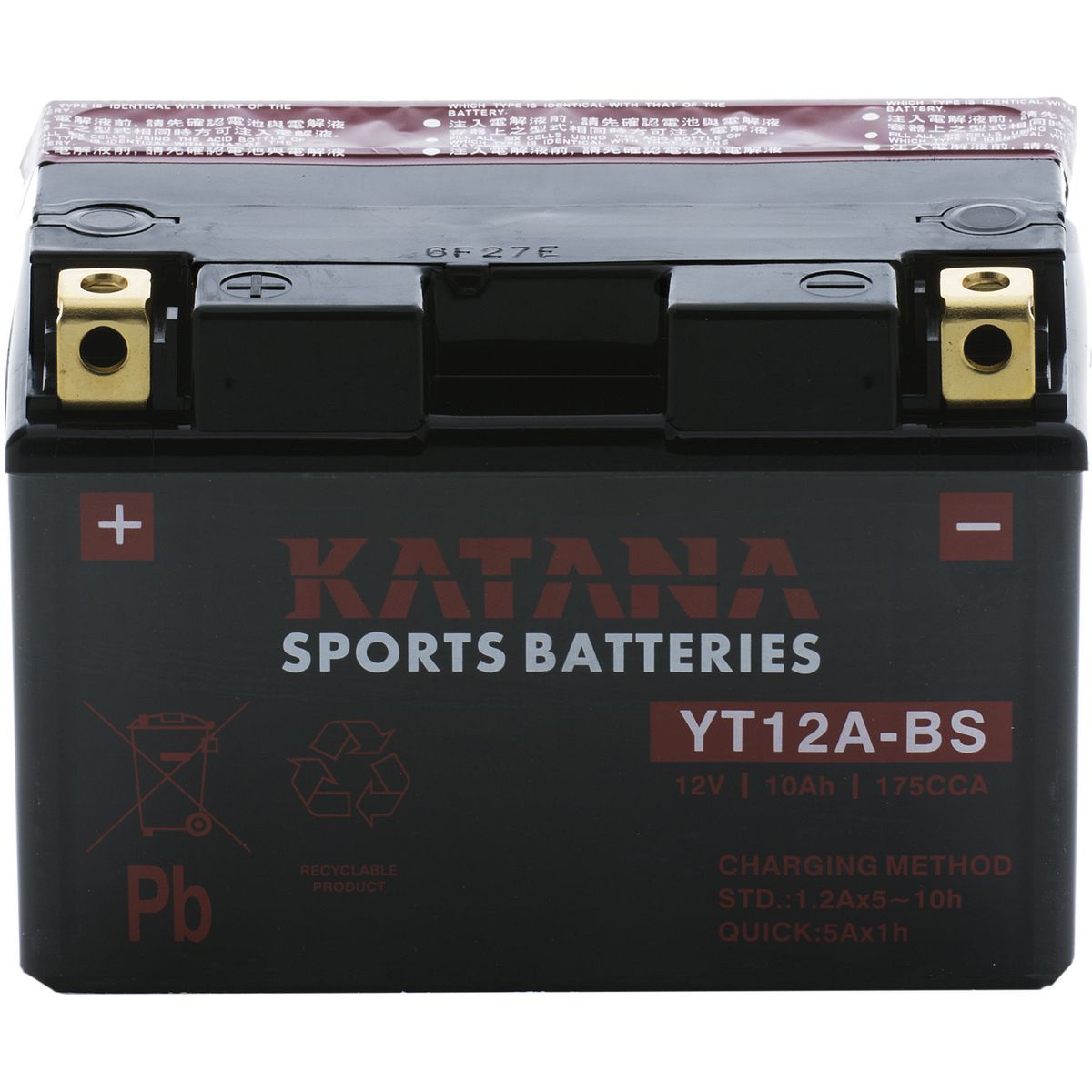 KATANA — Katana Motorcycle Battery - Premium VRLA — part number YT12A-BS