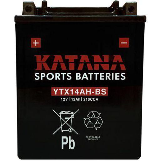 KATANA — Katana Motorcycle Battery - Premium VRLA — part number YTX14AH-BS