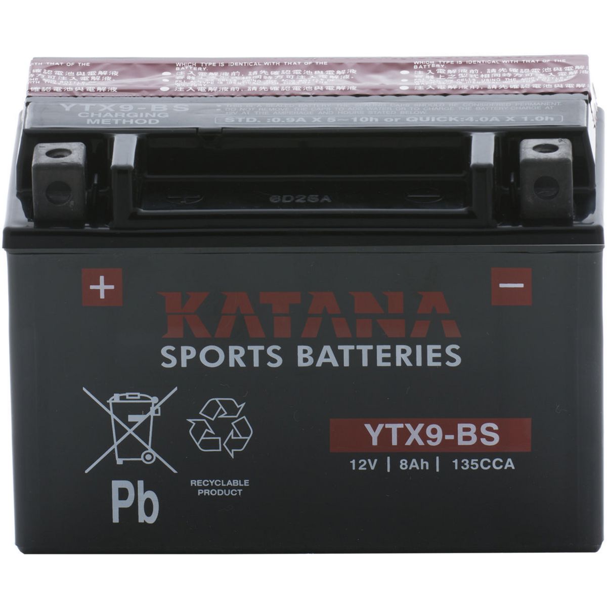 KATANA — Katana Motorcycle Premium VRLA Battery — part number YTX9-BS