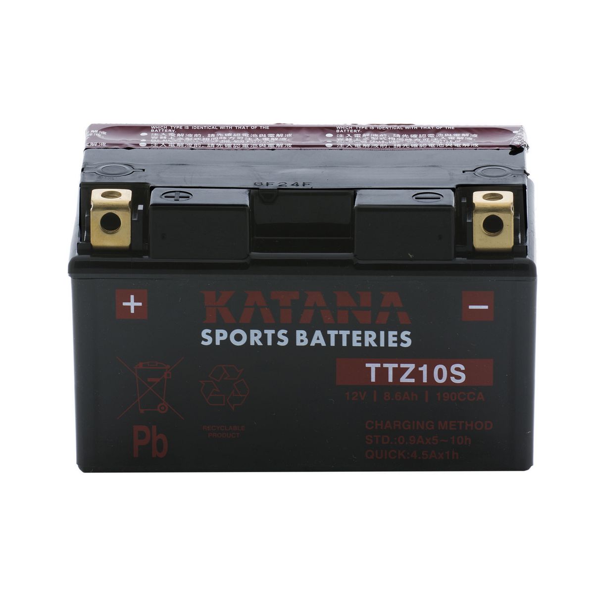 KATANA — Katana Motorcycle Premium VRLA Battery — part number TTZ10S