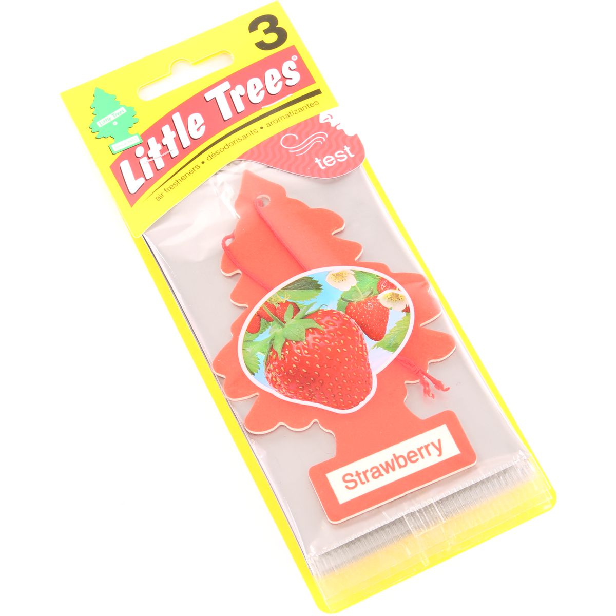 LITTLE TREES — Little Trees Car Air Freshener - Strawberry Scent 3pc — part number U3S-32012