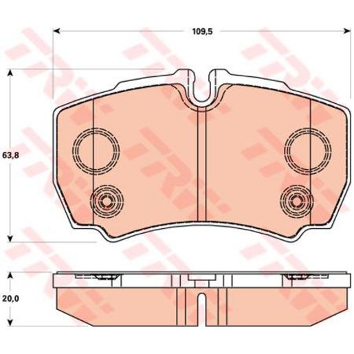 TRW — TRW Brake Pads Set — part number GDB1901