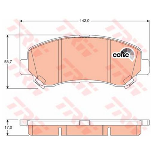 TRW — TRW Brake Pads Set (DB1946) — part number GDB3467
