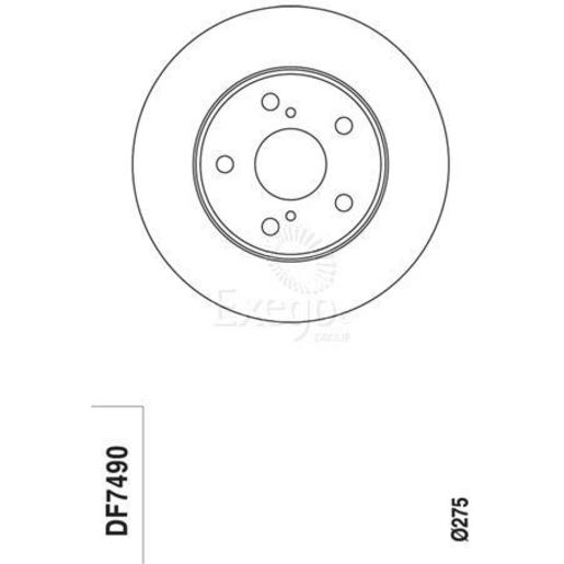 TRW — TRW Disc Brake Rotor 275.1mm x 26 Min — part number DF7490S