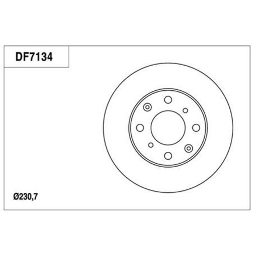 TRW — TRW Disc Brake Rotor 231mm x 15 Min — part number DF7134S