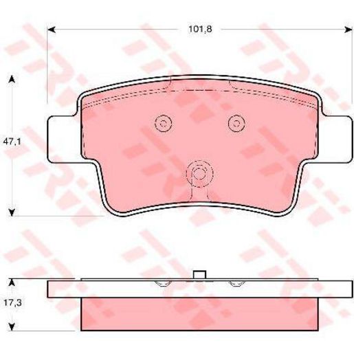 TRW — TRW Brake Pad Set — part number GDB1656