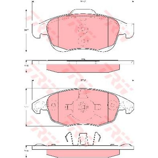 TRW — TRW Brake Pad Set — part number GDB1690