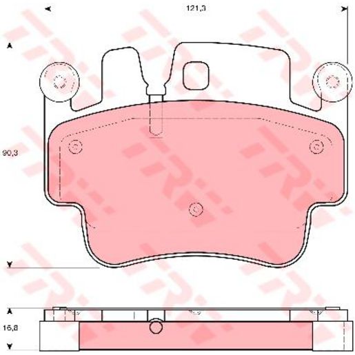 TRW — TRW Brake Pad Set — part number GDB1742