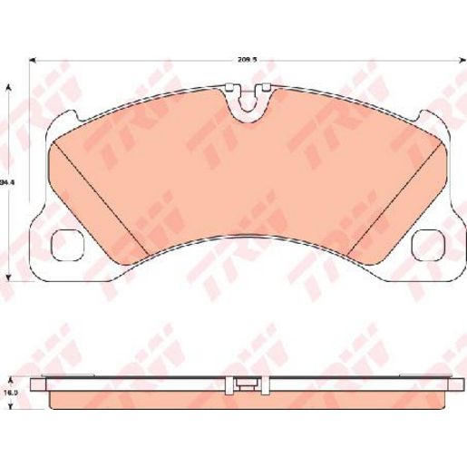 TRW — TRW Brake Pads Set (DB2754) — part number GDB1774