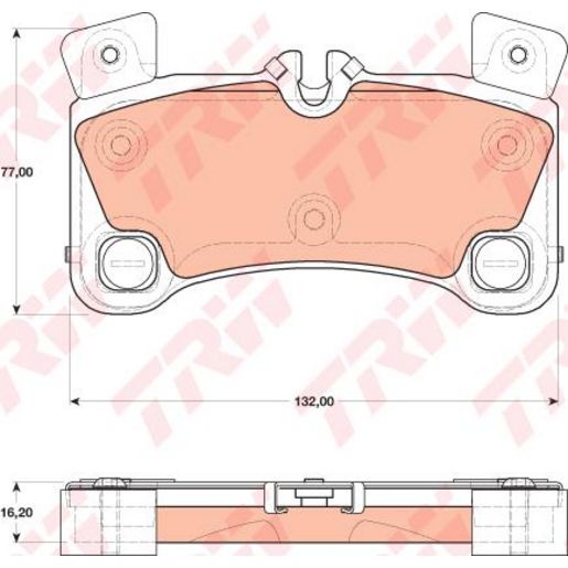 TRW — TRW Brake Pads Set — part number GDB1775