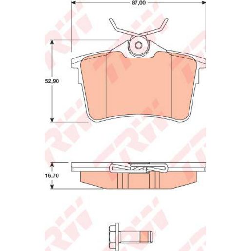 TRW — TRW Brake Pad Set — part number GDB1799