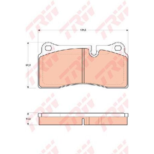 TRW — TRW Brake Pads Set — part number GDB1816