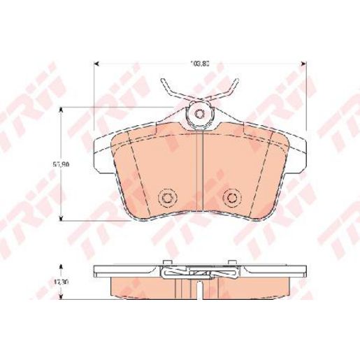 TRW — TRW Brake Pad Set — part number GDB1828