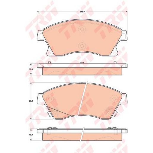 TRW — TRW Brake Pads Set (RDB1431-02) — part number GDB1843