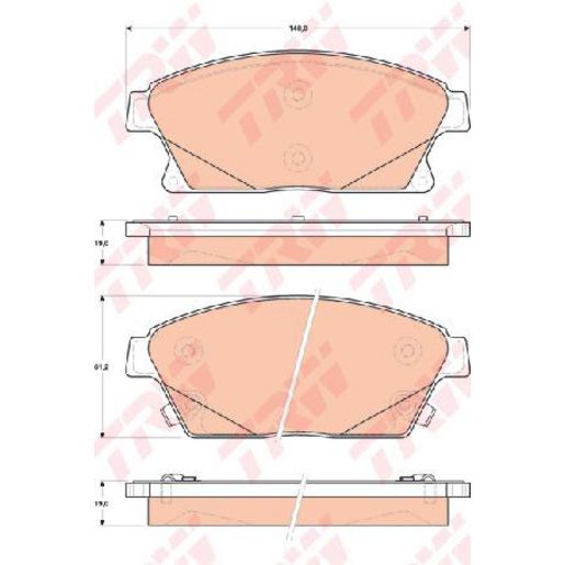 TRW — TRW Brake Pads Set — part number GDB1847