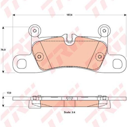TRW — TRW Brake Pads Set (DB2229) — part number GDB1875
