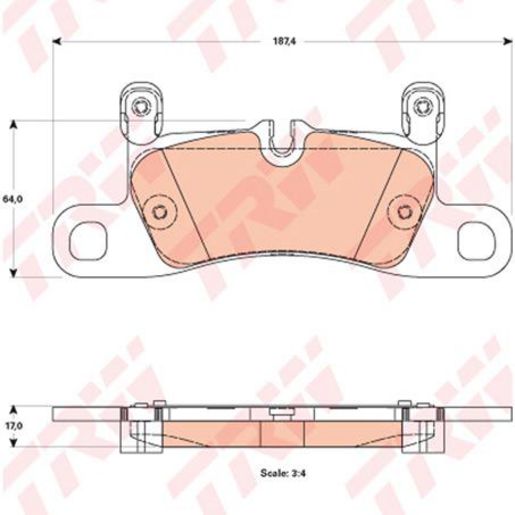 TRW — TRW Brake Pad Set — part number GDB1876