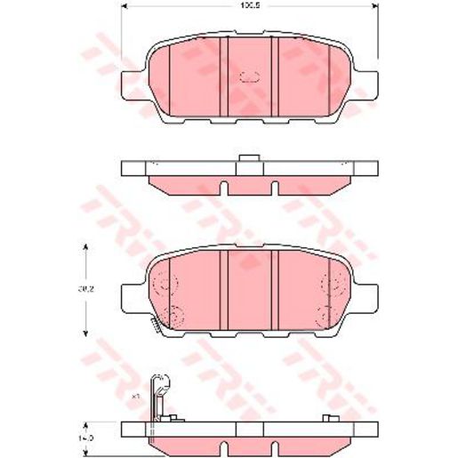 TRW — TRW Electric Blue EV Hybrid Brake Pad Set Inc. Wear Sensor (DB2383) — part number GDB3294