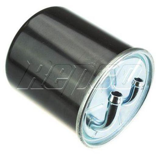 Repco — Repco Inline Fuel Filter - 90° right angle - 6mm (1/4in) & 8mm (5/16in) barbs — part number RDF45