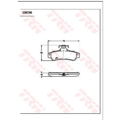 TRW — TRW Brake Pads Set (DB1779) — part number GDB7790