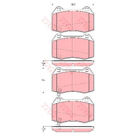 TRW — TRW Brake Pads Set — part number GDB3381