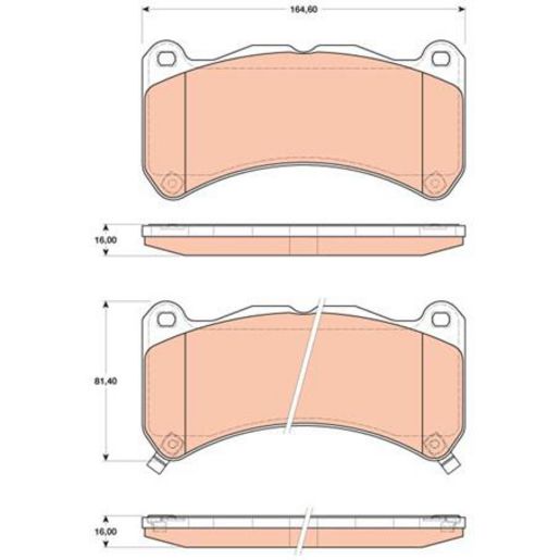 TRW — TRW Brake Pad Set — part number GDB3489