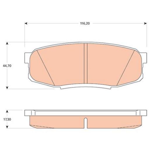 TRW — TRW Brake Pad Set (DB1857) — part number GDB3491