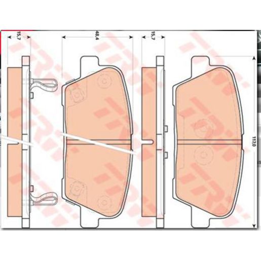 TRW — TRW Brake Pads Set (DB2178) — part number GDB3499