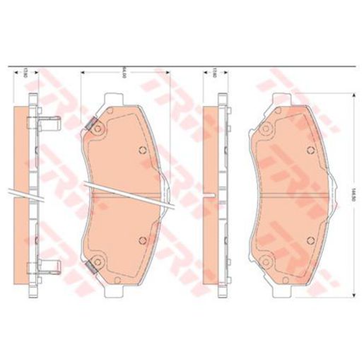 TRW — TRW Brake Pad Set (DB2002) — part number GDB4144