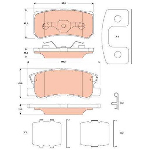 TRW — TRW Brake Pad Set — part number GDB4600
