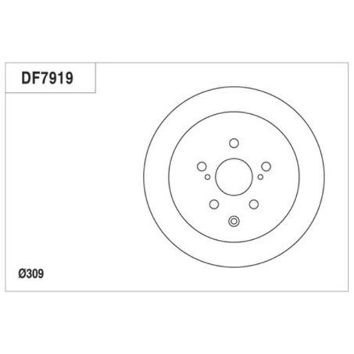 TRW — TRW Brake Rotor 309mm x 8.5 Min — part number DF7919S