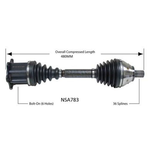 Repco — Repco CV Drive Shaft Compressed Length: 475mm — part number NSA783
