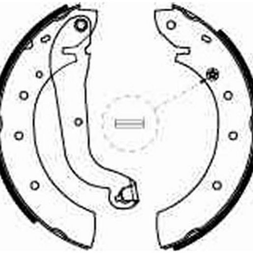 TRW — TRW Brake Shoe 254mm x 57mm — part number GS8624
