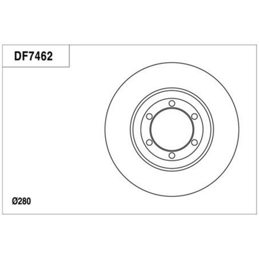 TRW — TRW Brake Rotor 280mm x 25.6 Min — part number DF7462S