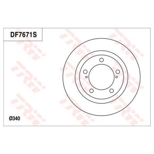 TRW — TRW Disc Brake Rotor DF7671S — part number DF7671S