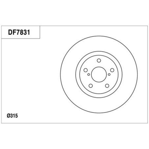 TRW — TRW Brake Rotor 315mm x 28 Min (DR9755V) — part number DF7831S