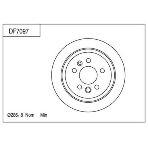 TRW — TRW Disc Brake Rotor DF7097XSS — part number DF7097XSS