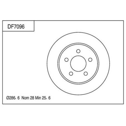 TRW — TRW Disc Brake Rotor DF7096XSS — part number DF7096XSS