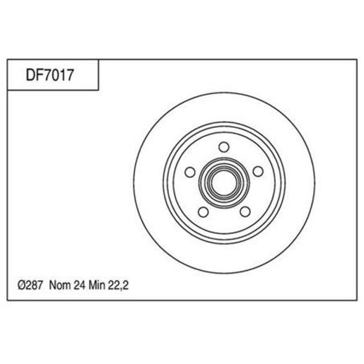 TRW — TRW Disc Brake Rotor DF7017XSS — part number DF7017XSS