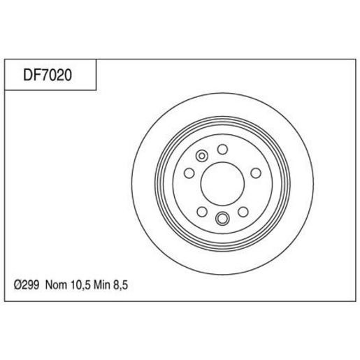 TRW — TRW Disc Brake Rotor DF7020XSS — part number DF7020XSS