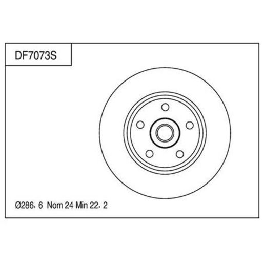 TRW — TRW Disc Brake Rotor DF7073XSS — part number DF7073XSS