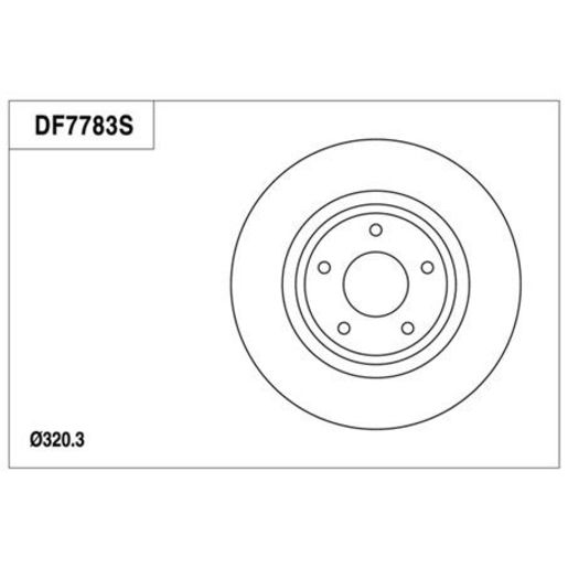 TRW — TRW Disc Brake Rotor DF7783XSS — part number DF7783XSS