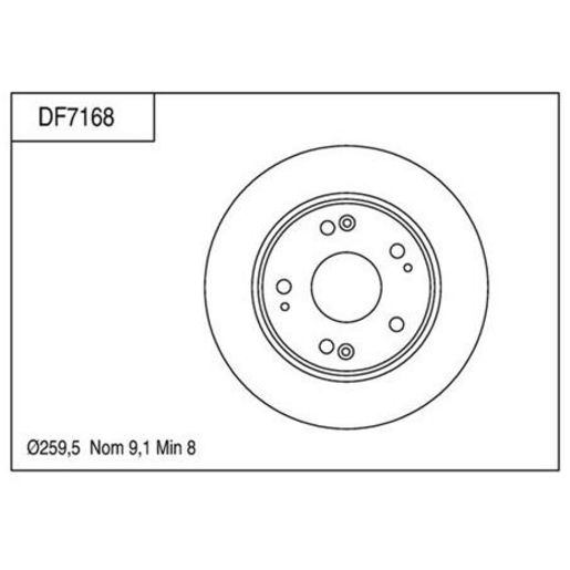 TRW — TRW Disc Brake Rotor DF7168XSS — part number DF7168XSS