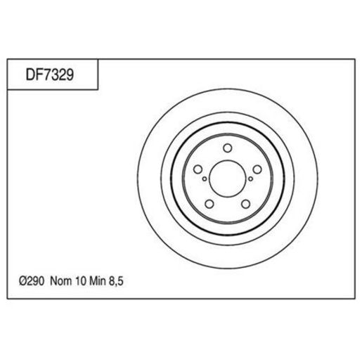 TRW — TRW Disc Brake Rotor DF7329XSS — part number DF7329XSS