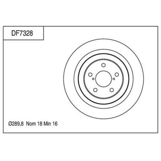 TRW — TRW Disc Brake Rotor DF7328XSS — part number DF7328XSS
