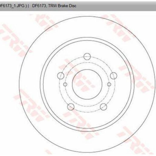 TRW — TRW Brake Rotor 278mm x 8 Min — part number DF6173S