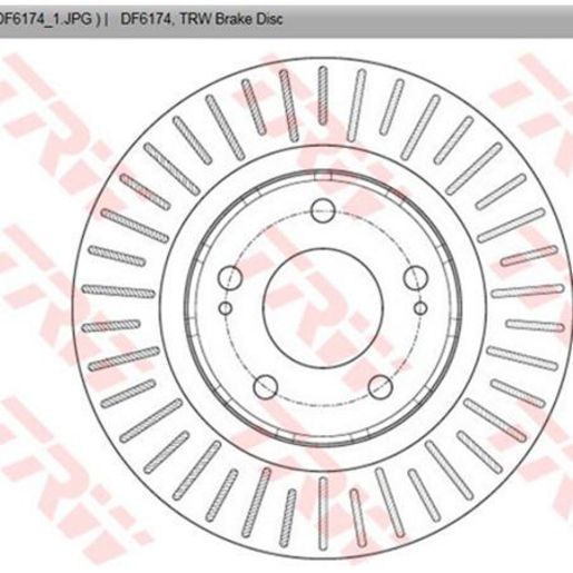 TRW — TRW Disc Brake Rotor DF6174S — part number DF6174S