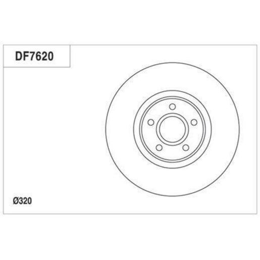 TRW — TRW Brake Rotor 320mm x 23 Min — part number DF7620S