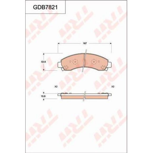 TRW — TRW DTEC Ceramic Brake Pads Set (DB2061) — part number GDB7821DT